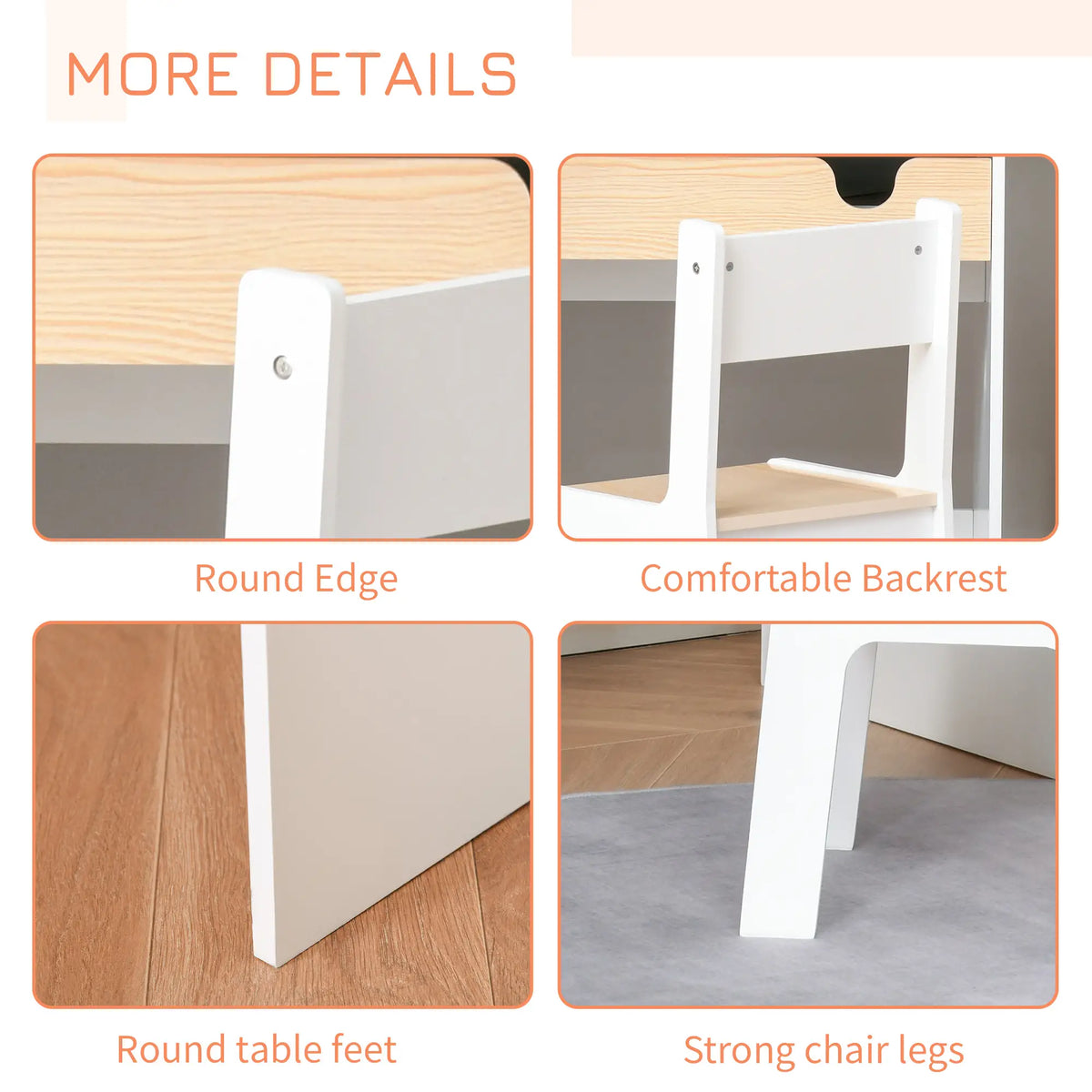 Kids Desk and Chair Set with Storage Drawer, for 6-10 Years Kids Desk Sets at Gallery Canada