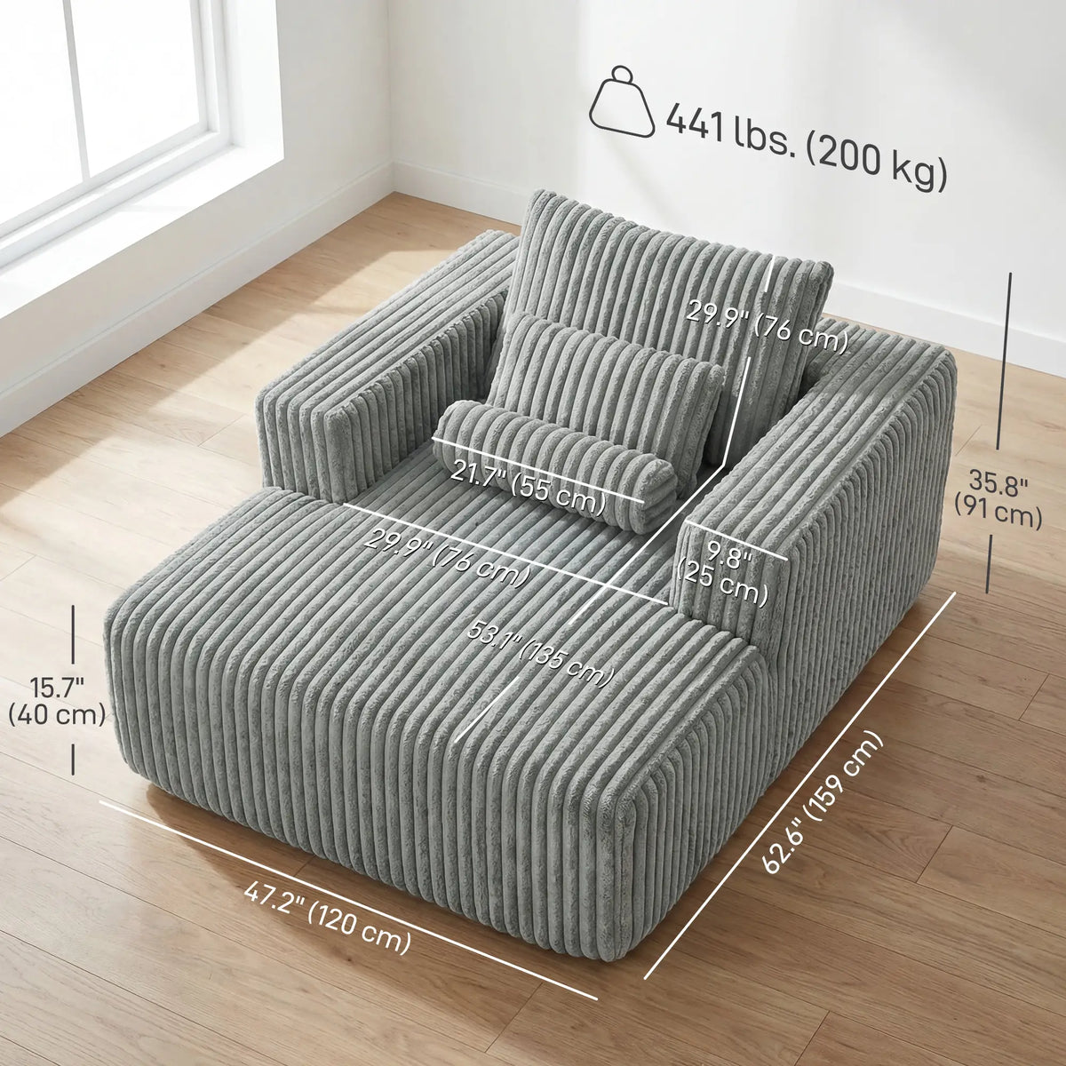 Sofa Bed, Sleeper Chair Bed, Single, Grey Single Sofas at Gallery Canada