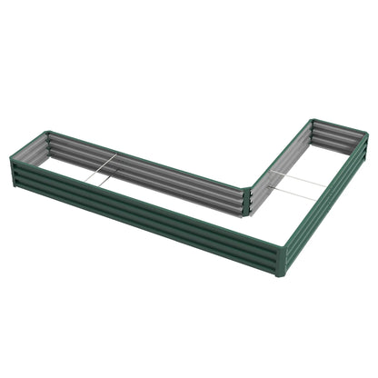 Galvanized Raised Garden Bed, Steel Planter Box, 82" x 109" x 12", Green Galvanized Planter Boxes at Gallery Canada