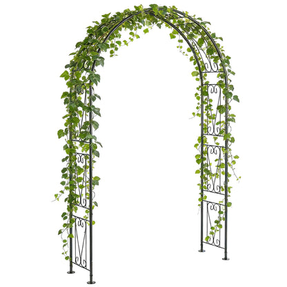 8 ft Garden Arch, Outdoor Trellis Arbor, Black Garden Arches at Gallery Canada