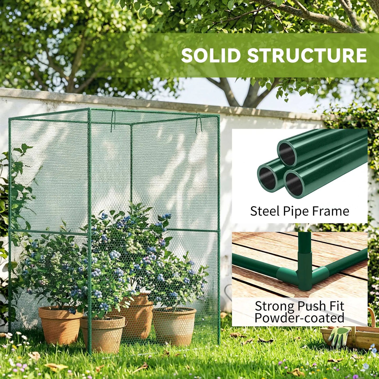 4' x 4' Walk-In Greenhouse, Roll-Up Zipper Door, Dark Green Greenhouses at Gallery Canada