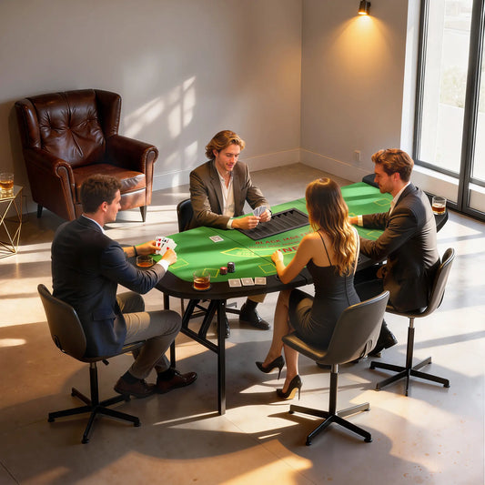 Poker Table Foldable, 72" 8 Player Casino Blackjack Texas Holdem, Green Game Tables Green at Gallery Canada