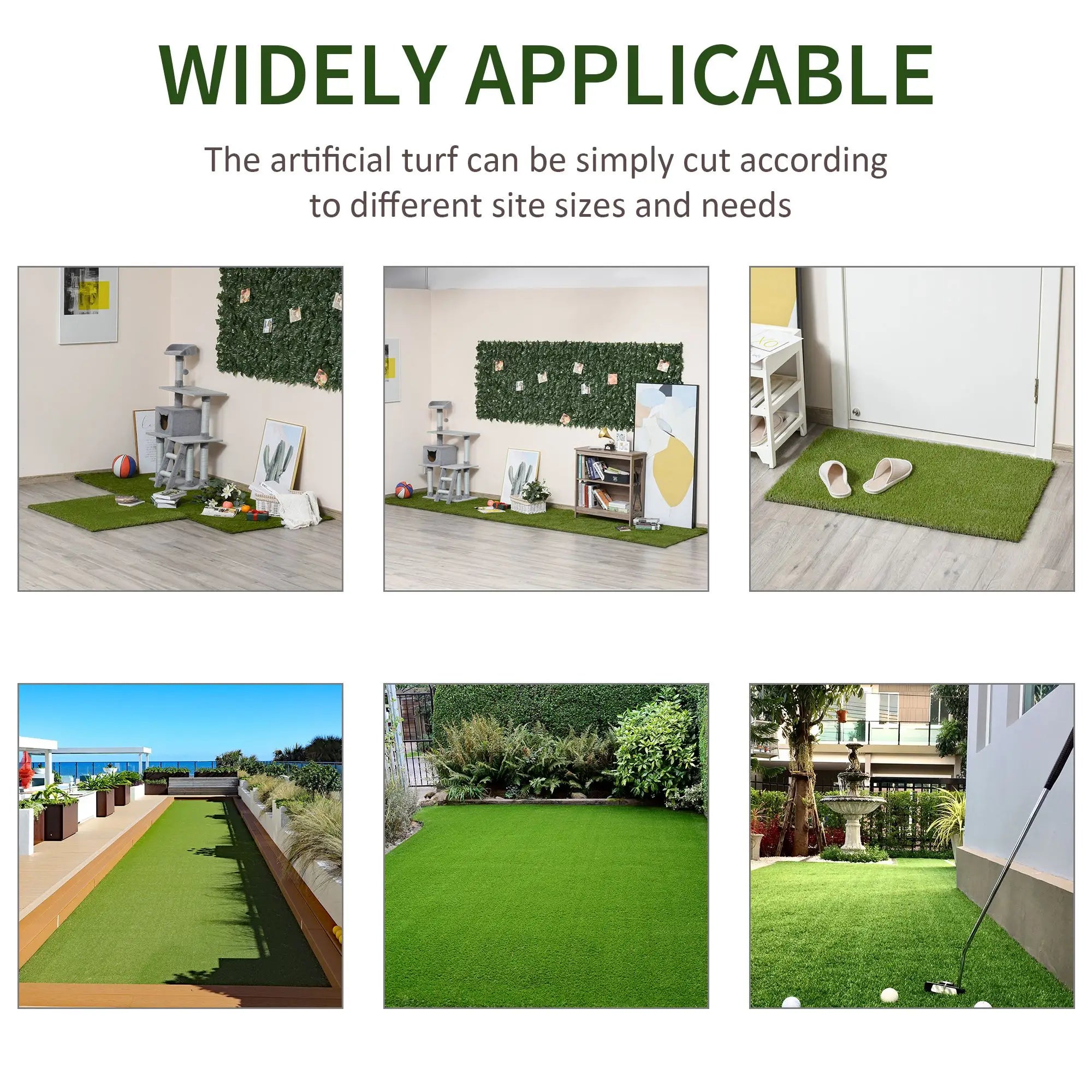 Artificial Grass 10' x 3', UV Protection, Drain Holes, Green Garden Decor at Gallery Canada
