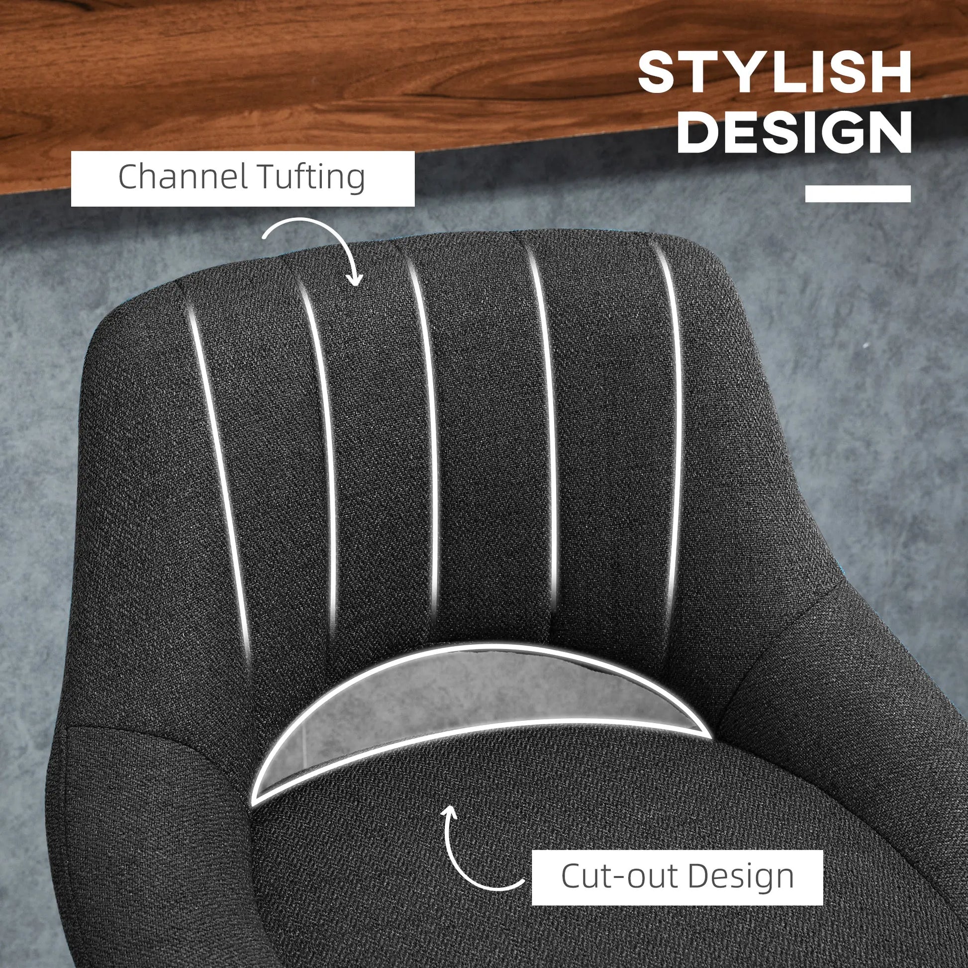 Swivel Bar Stools Set of 2, Linen Upholstered, Round Metal Base Bar Stools at Gallery Canada