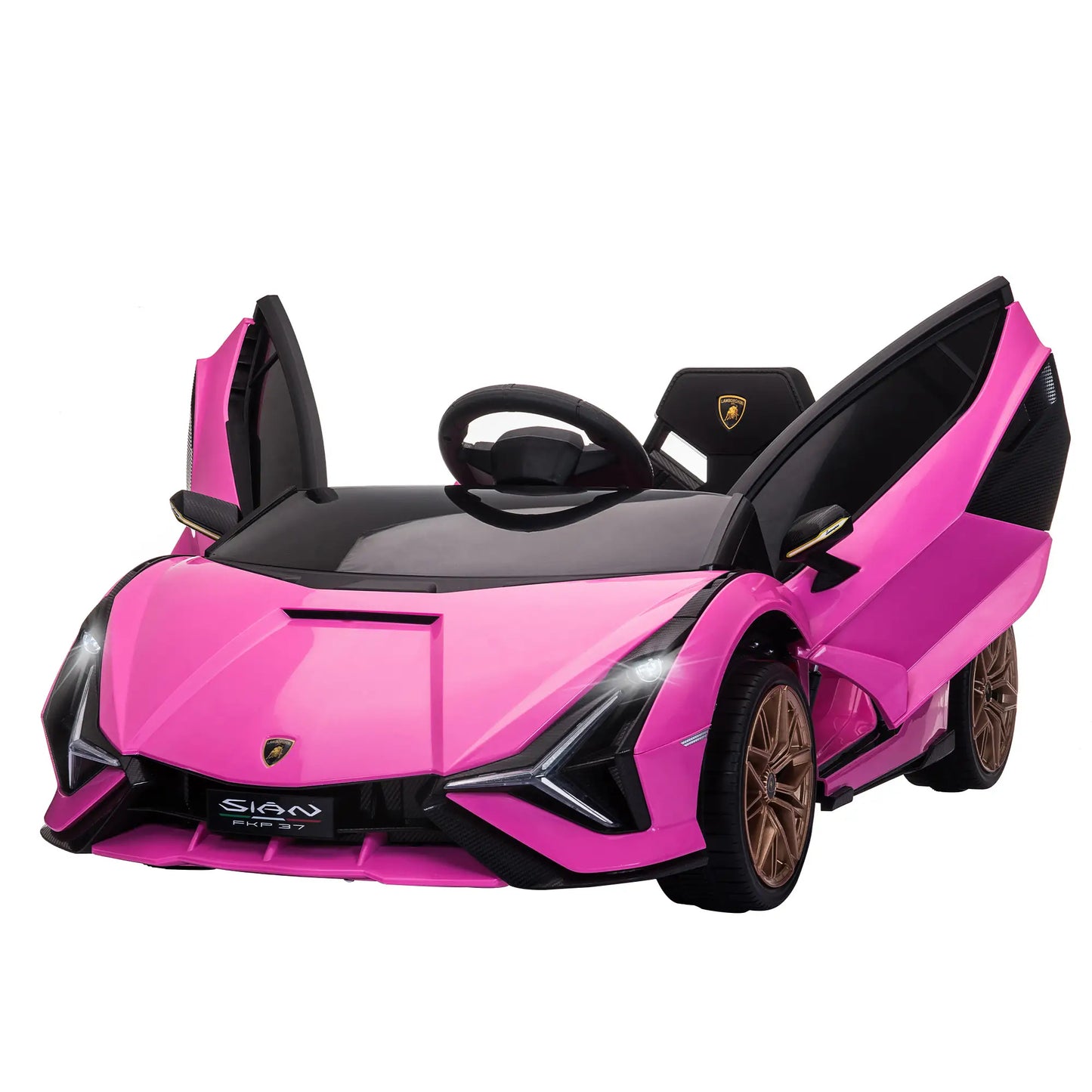 12V Kids Electric Ride On Car, Remote Control, Music Lights, For 3-5 Years, Pink Electric Toy Cars Pink at Gallery Canada