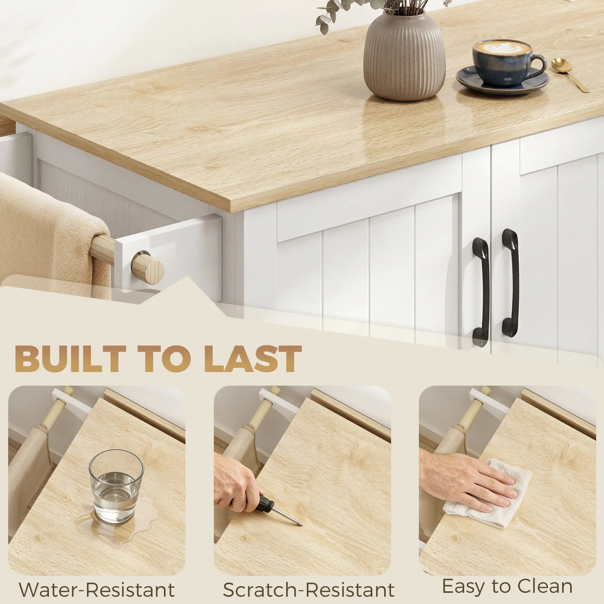 Kitchen Island With Drop Leaf, White Kitchen Islands & Kitchen Carts at Gallery Canada