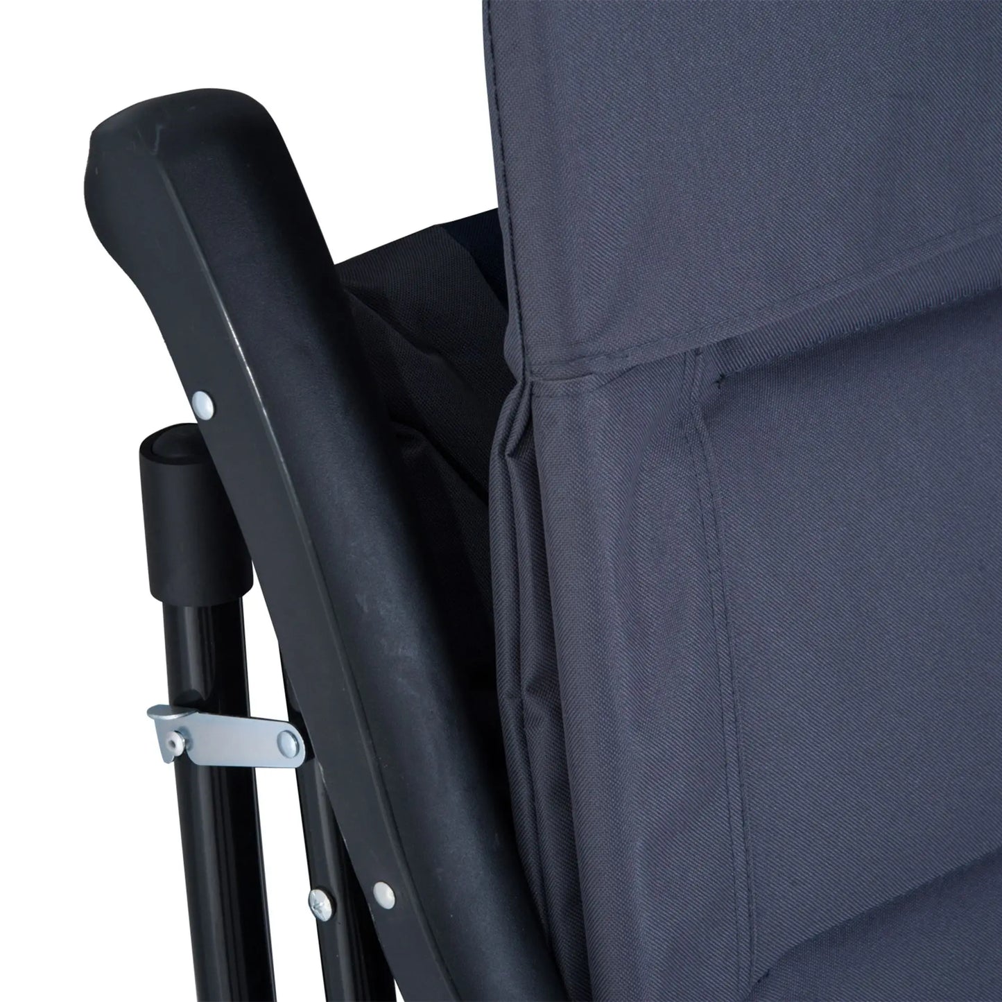 Folding Rocking Chair Set, 2 Padded Rockers with Armrest, Navy Blue Outdoor Rocking Chairs at Gallery Canada