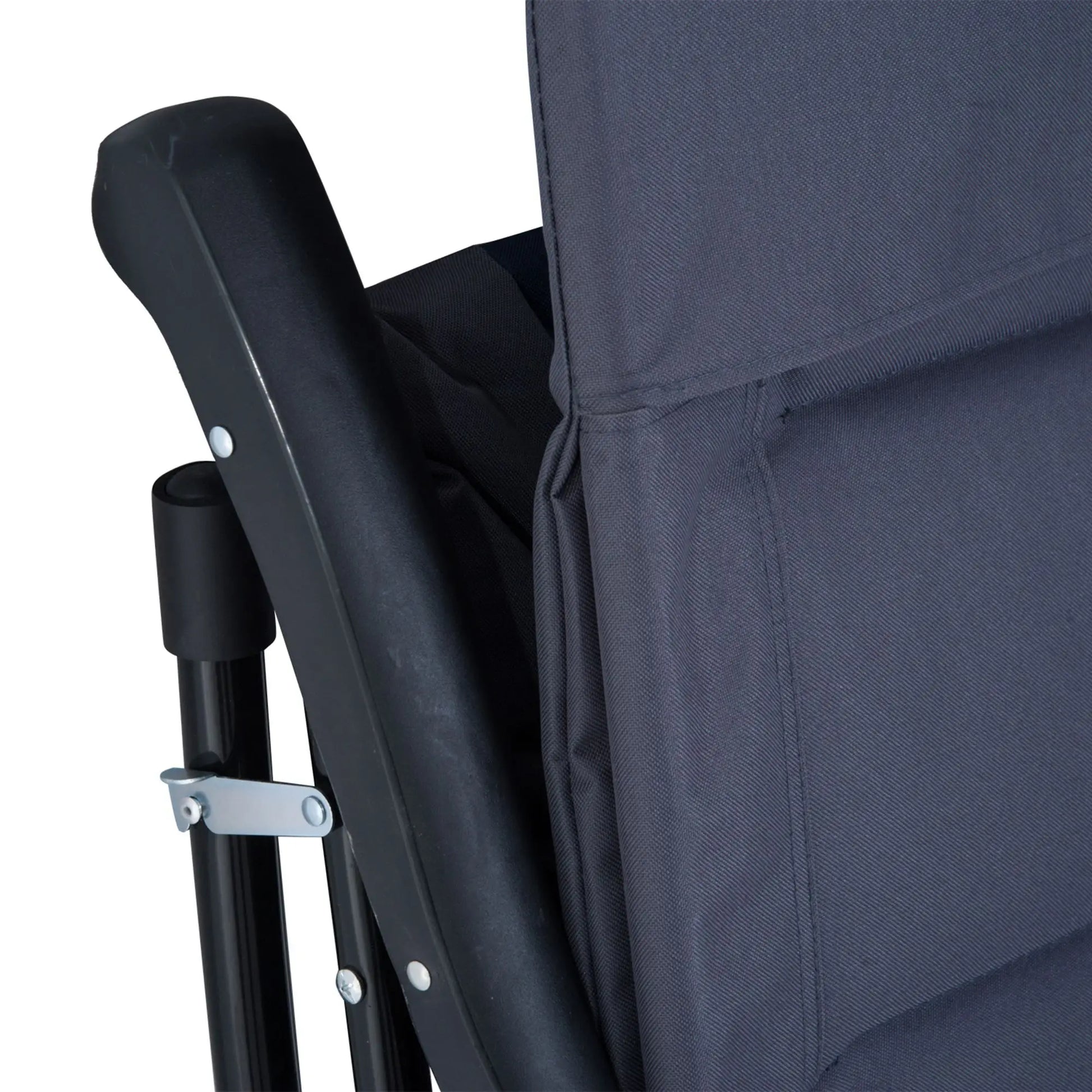 Folding Rocking Chair Set, 2 Padded Rockers with Armrest, Navy Blue Outdoor Rocking Chairs at Gallery Canada