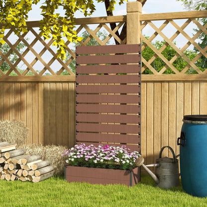 Trellis Planter Box, Raised Garden Bed With Trellis, Light Brown