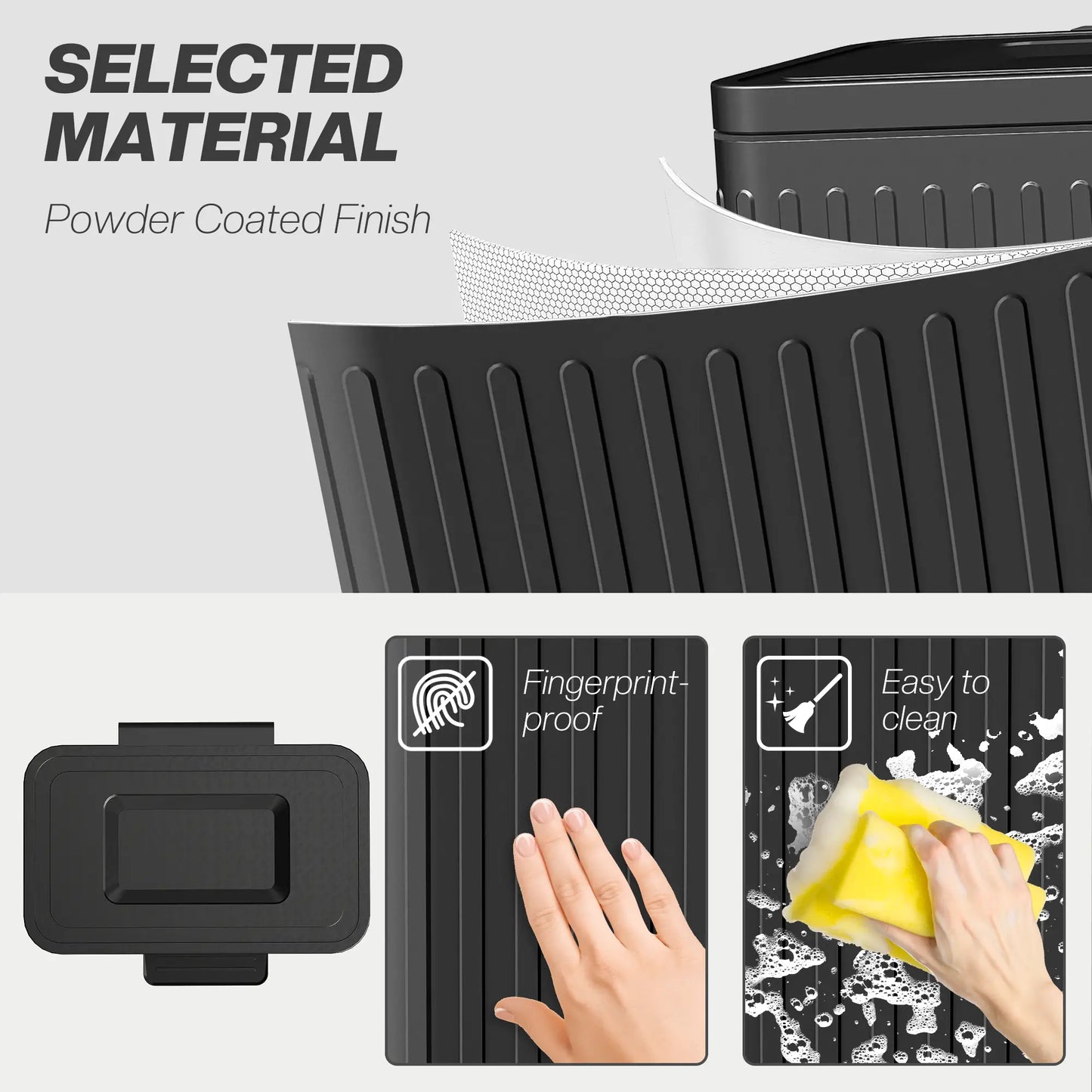 Trash Can, 2 x 5.3 Gallon, Soft Close Lid, Removable Inner Buckets