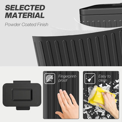 Trash Can, 2 x 5.3 Gallon, Soft Close Lid, Removable Inner Buckets