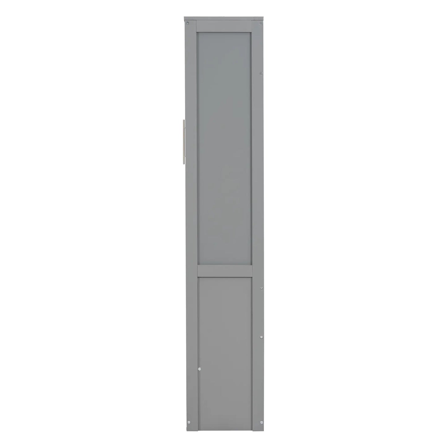 Murphy Bed with Shelves, Dual Piston Mechanism, 87.5" L x 16" W x 84" H, Grey Bed Frames at Gallery Canada