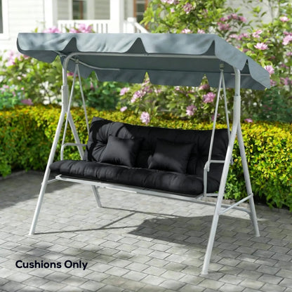 4-Piece Patio Chair Cushion Set, With Ties, Black Patio Chair Cushions at Gallery Canada