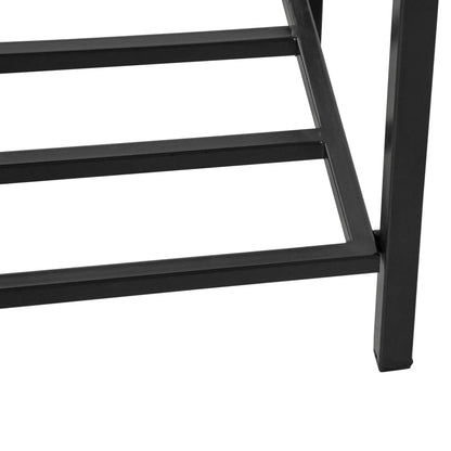 Rattan Raised Garden Box, Elevated Flower Bed with Storage, Black Plant Stands at Gallery Canada