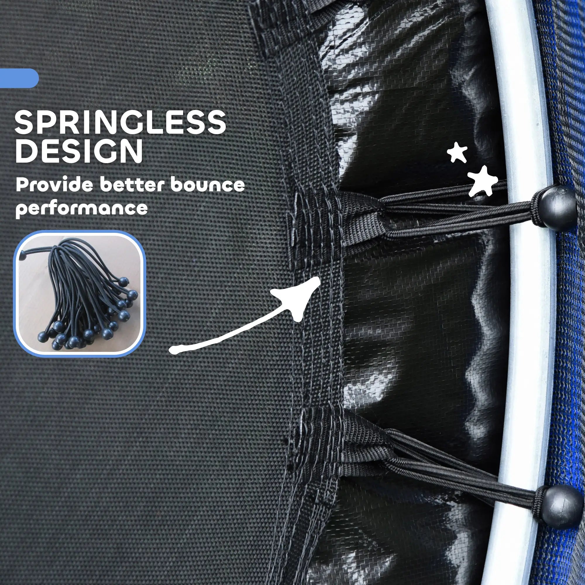 Kids Trampoline with Safety Net, 3-10 Years Old, Blue Trampolines at Gallery Canada