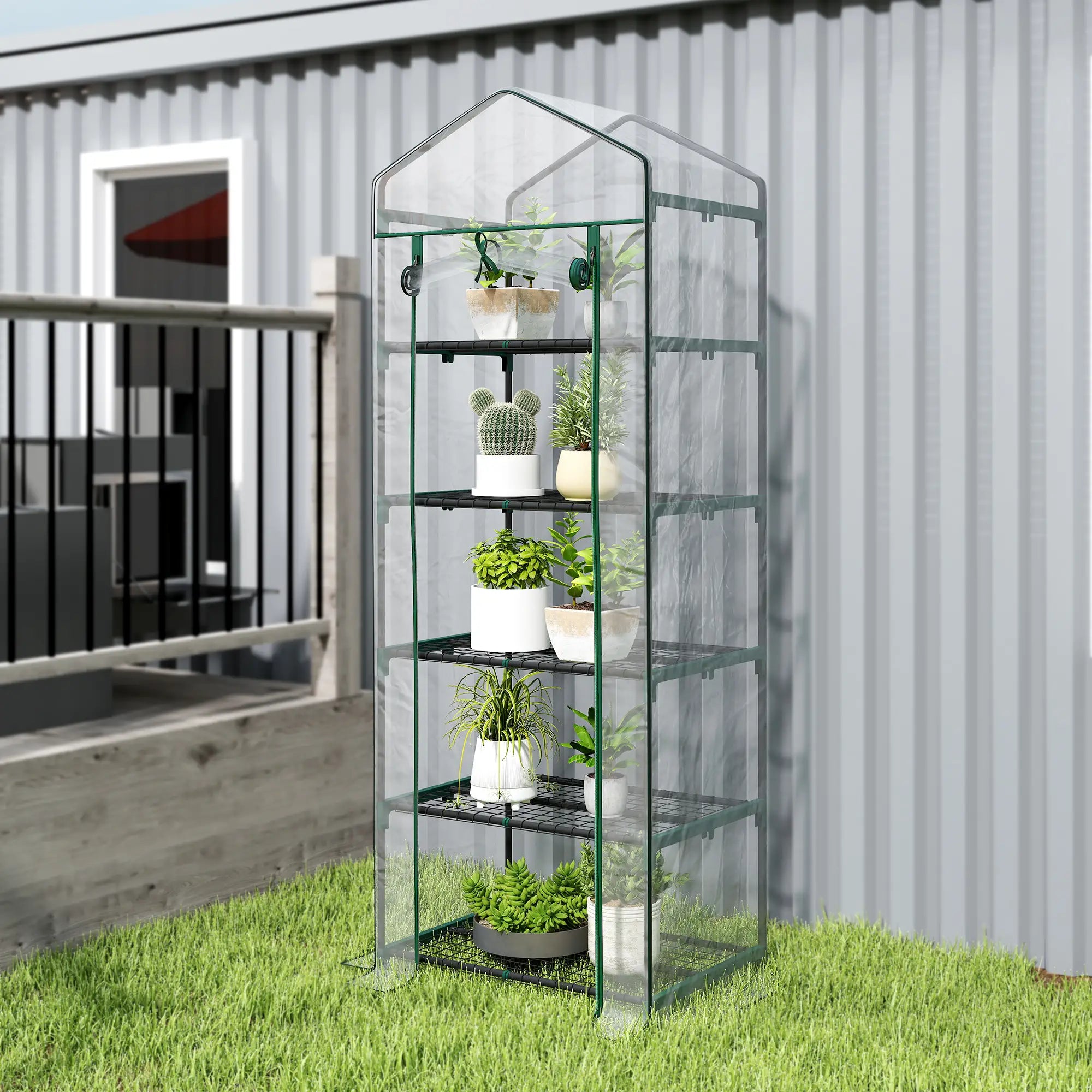 5 Tier Mini Greenhouse, Portable, Transparent, 27.25