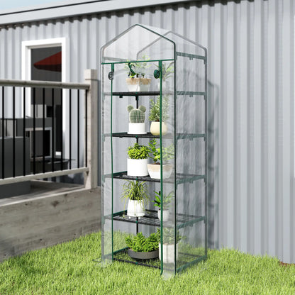 5 Tier Mini Greenhouse, Portable, Transparent, 27.25" x 19.25" x 76", Clear Portable Greenhouses at Gallery Canada