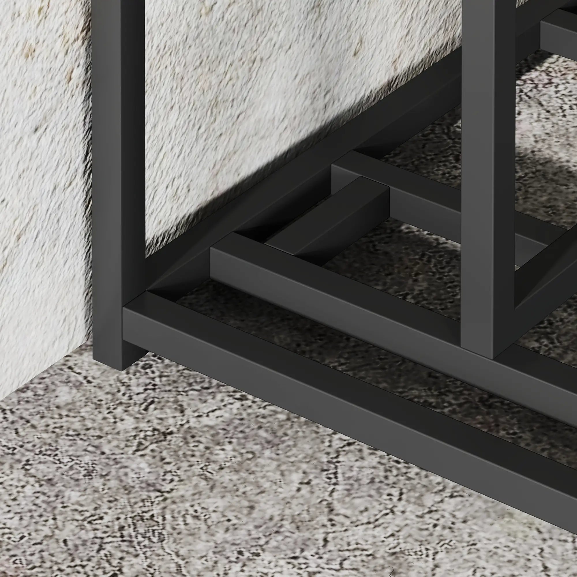 4 Bike Stand, Metal Floor Storage Rack with Basket, Hooks, Black Bike Parking Stands at Gallery Canada