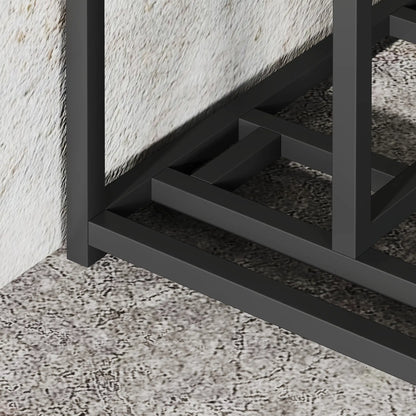 4 Bike Stand, Metal Floor Storage Rack with Basket, Hooks, Black Bike Parking Stands at Gallery Canada