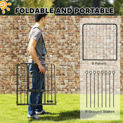 24" Dog Playpen, Portable Foldable 8 Panels, Indoor Outdoor Houses, Kennels & Pens at Gallery Canada