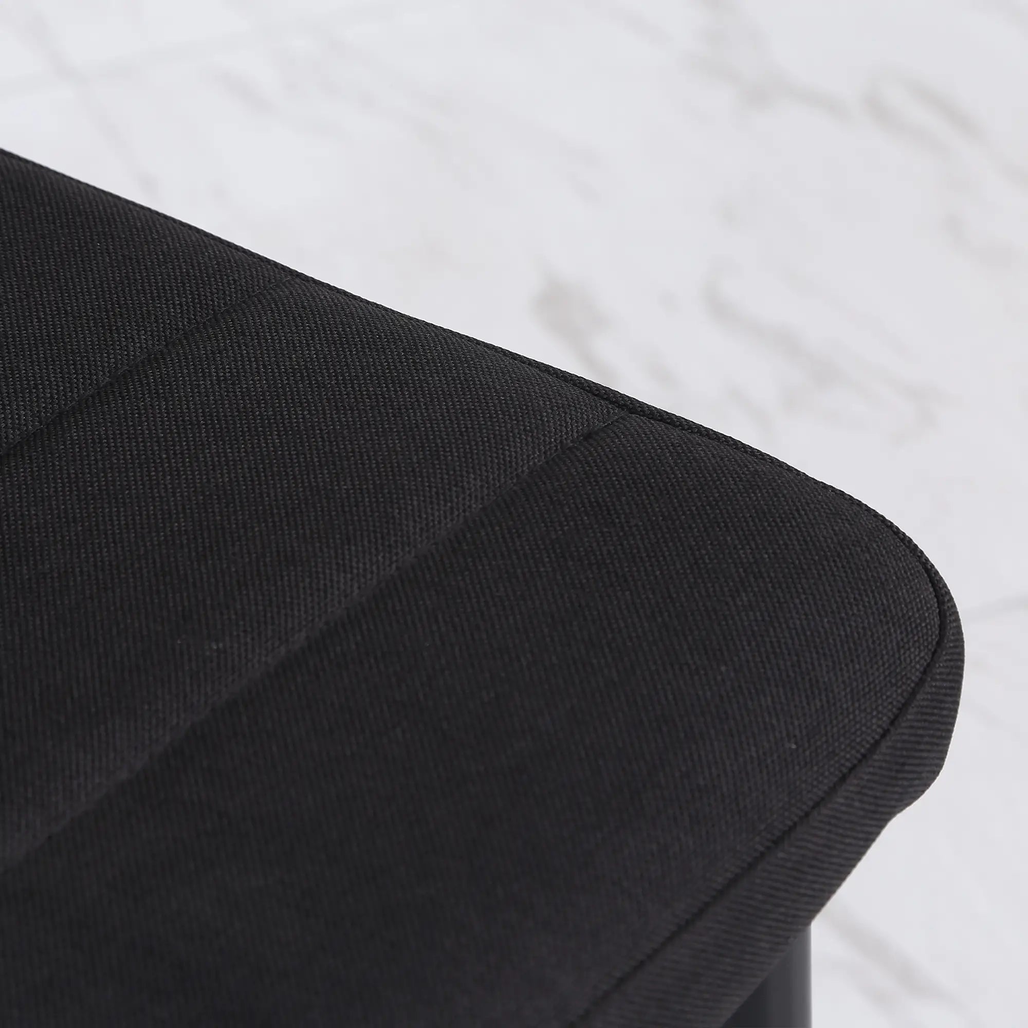 High Back Dining Chairs, Upholstered Linen Fabric, Metal Legs, Set of 4, Black Bar Stools at Gallery Canada