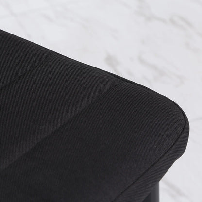 High Back Dining Chairs, Upholstered Linen Fabric, Metal Legs, Set of 4, Black Bar Stools at Gallery Canada