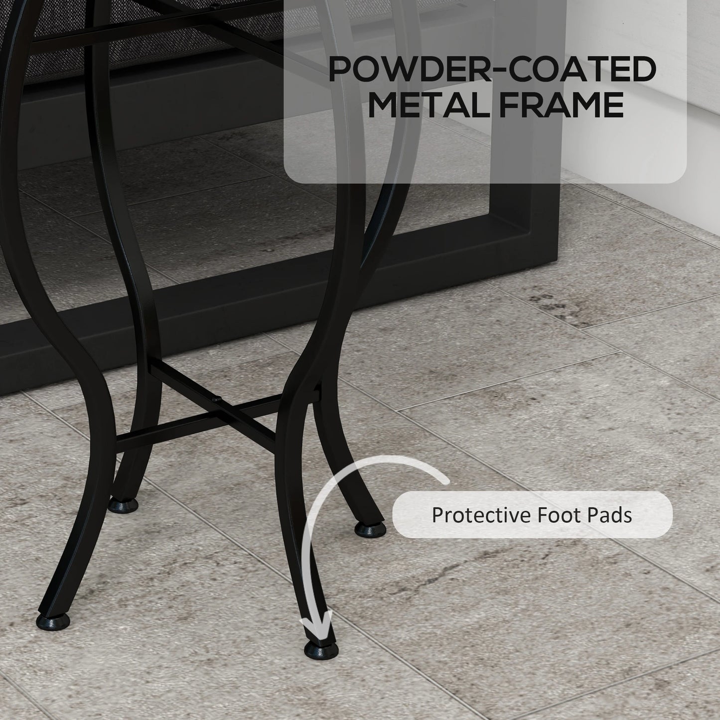 Round Outdoor Table, Patio Bistro Coffee Table, Mosaic Top, Steel Frame Patio Side Tables at Gallery Canada