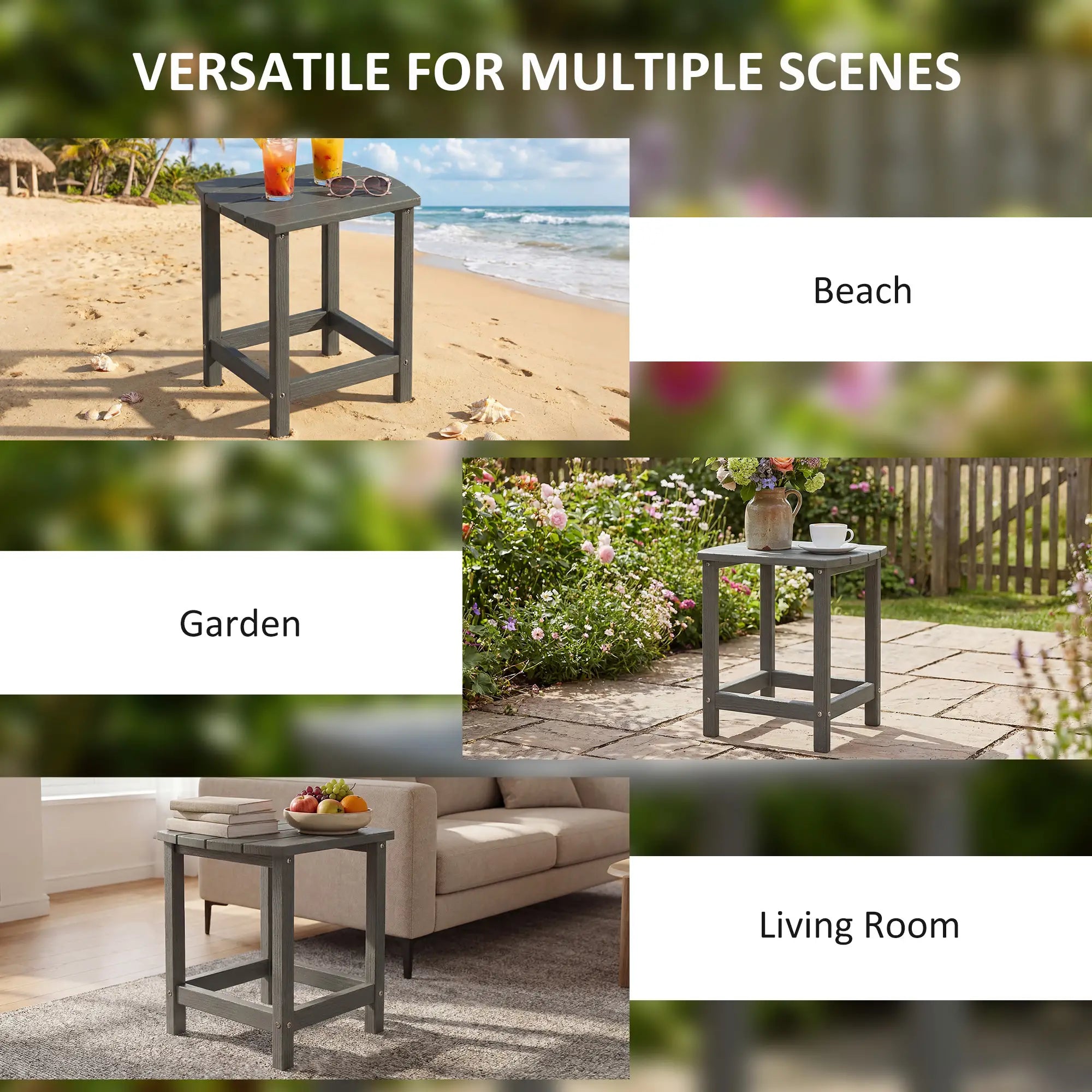Outdoor Side Table, Patio End Table, Grey Patio Side Tables at Gallery Canada