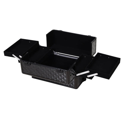 Portable Aluminum Makeup Train Case, 4 in 1, 2 Wheels, Multiple Compartments Makeup Cases at Gallery Canada