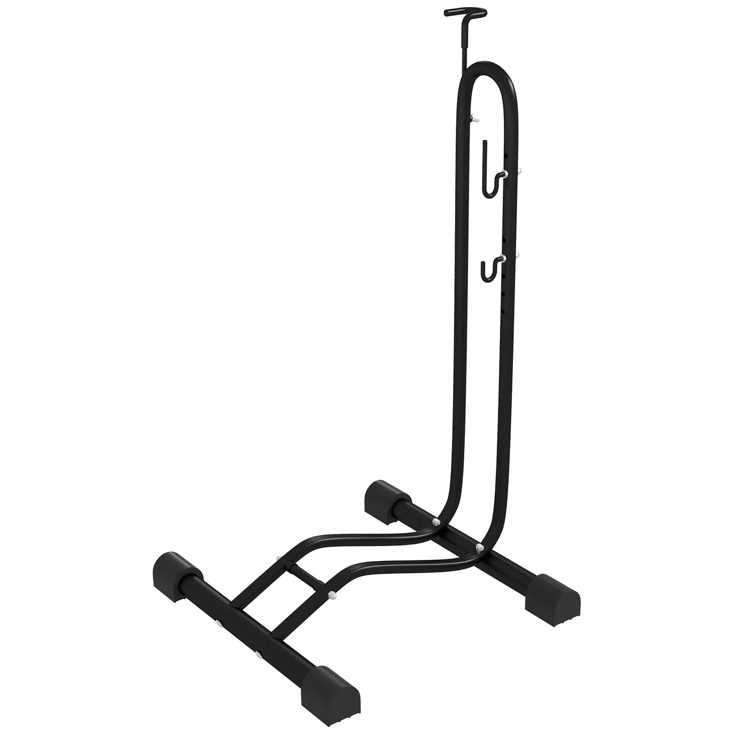Vertical Horizontal Bike Rack, Adjustable Hooks, Fits 6"-28" 700c Bikes Bike Parking Stands Black at Gallery Canada