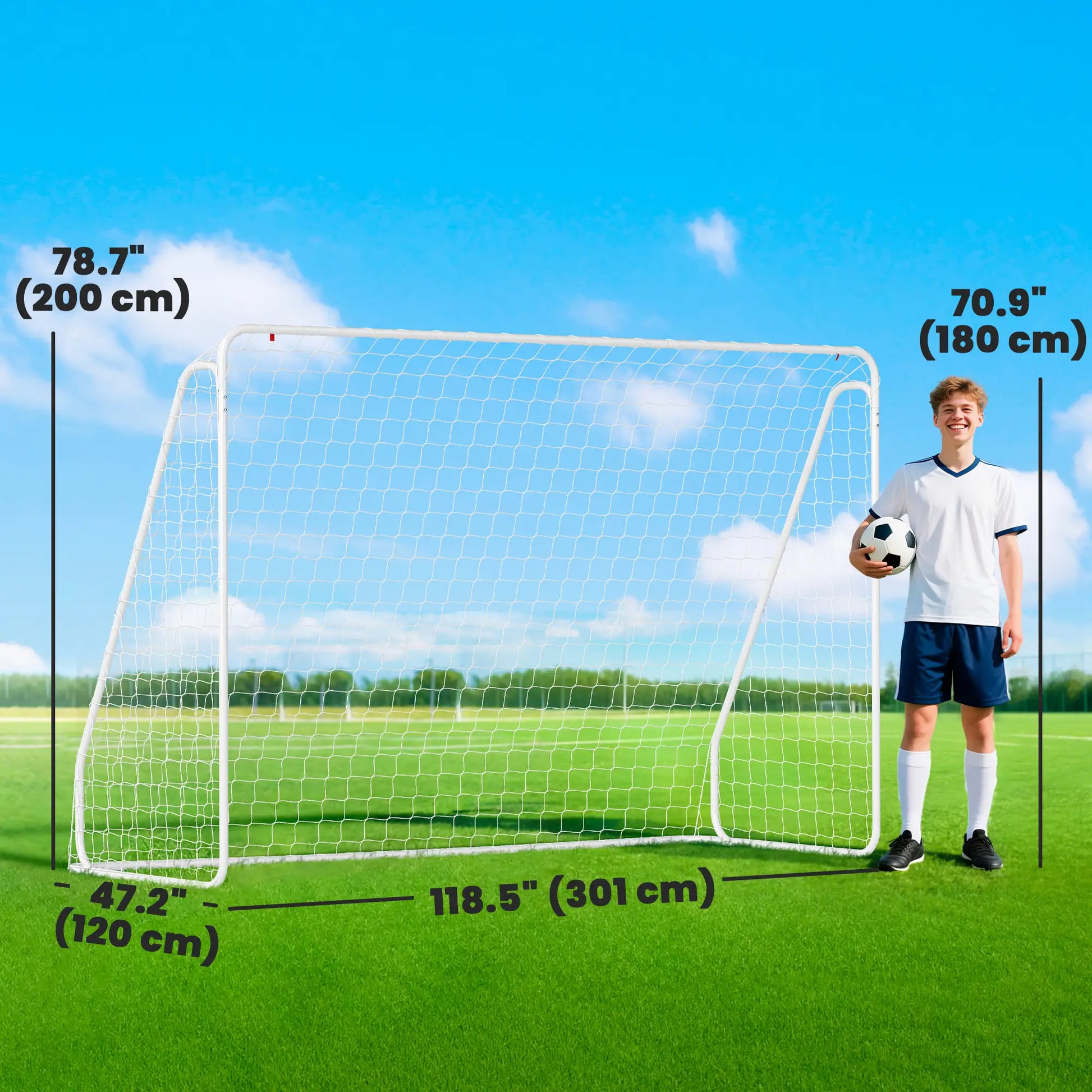 Soccer Goal, Soccer Net, 10 x 4 ft, White Soccer at Gallery Canada