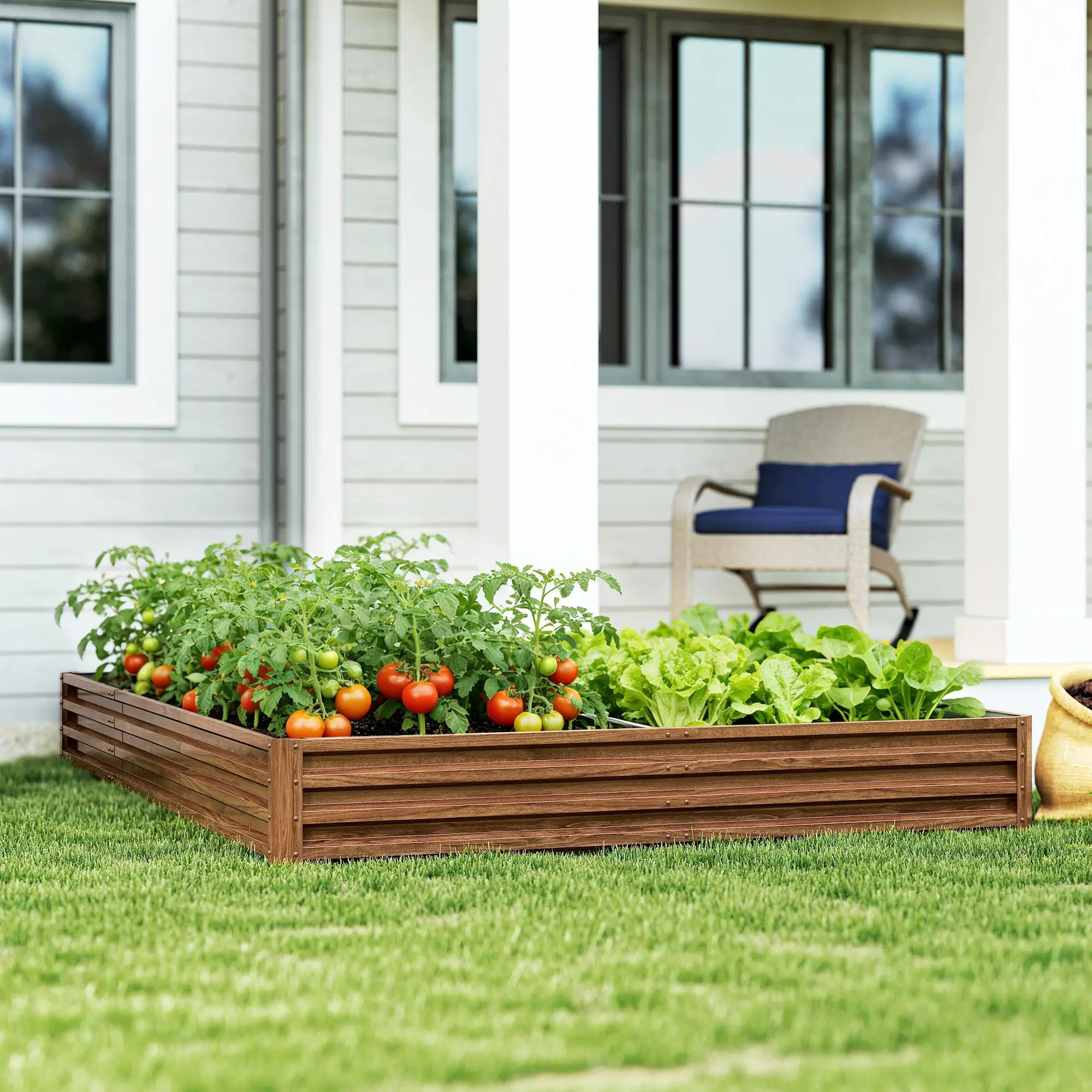 L-Shaped Raised Garden Bed, 82