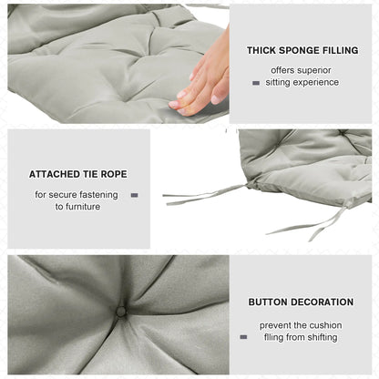 Set of 2 Garden Chair Cushions, Seat Pad with Backrest, Outdoor & Indoor Use Patio Chair Cushions at Gallery Canada