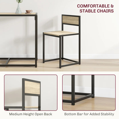 Industrial Dining Table Set for 2, Kitchen Table with Chairs Bar Sets at Gallery Canada