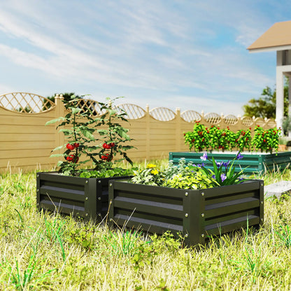 2' x 2' x 1' Raised Garden Bed, Galvanised Steel Frame, Black Galvanized Planter Boxes at Gallery Canada
