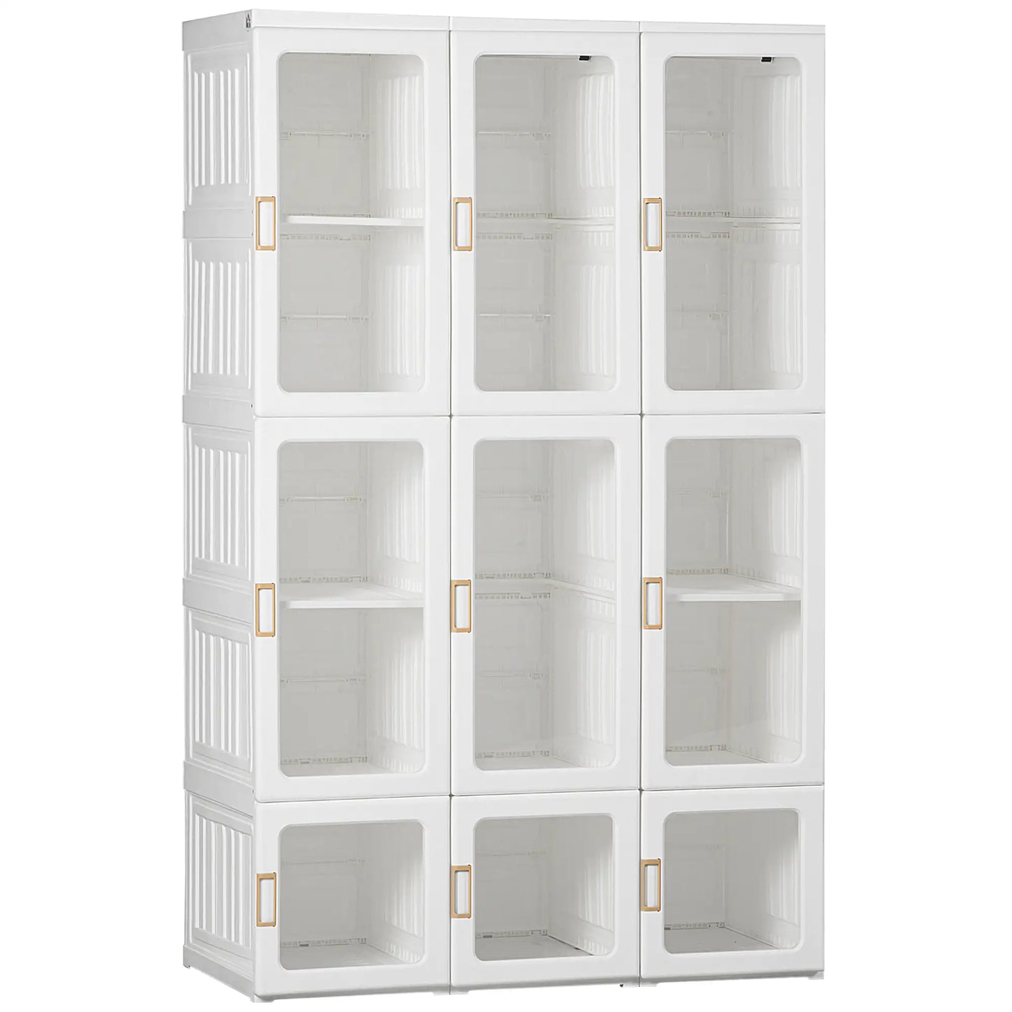 Portable Wardrobe Closet, Foldable Clothes Organizer, White Clothing Storage White, Clear Door at Gallery Canada