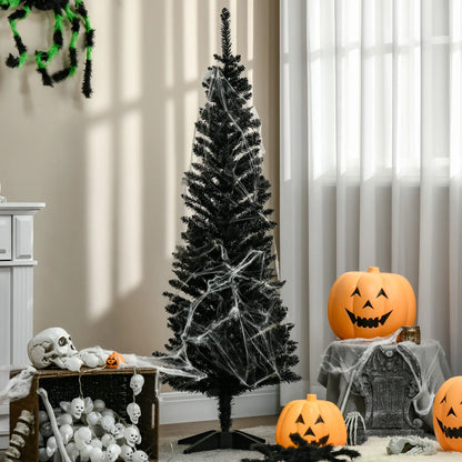 5FT Artificial Pencil Christmas Tree, Realistic Branches, Stable Stand, Black Pencil Christmas Trees at Gallery Canada