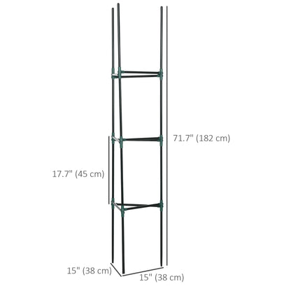 3 Pack Tomato Cage Set, 72 Inch, Plant Support Trellis, Dark Green Plant Stands at Gallery Canada