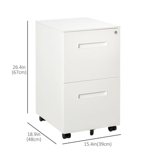 File Cabinet, Vertical Filing Cabinet with Adjustable Partition for A4 Letter Size, Lockable for Office, White - Gallery Canada