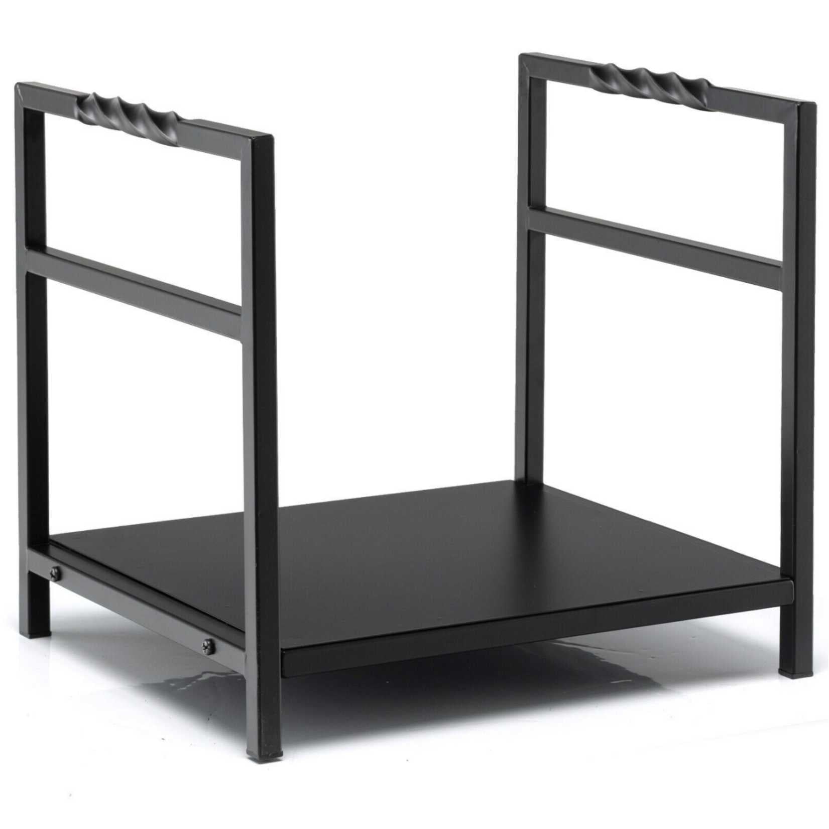 Firewood Log Rack, Black Log Storage Black at Gallery Canada