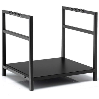 Firewood Log Rack, Black Log Storage Black at Gallery Canada