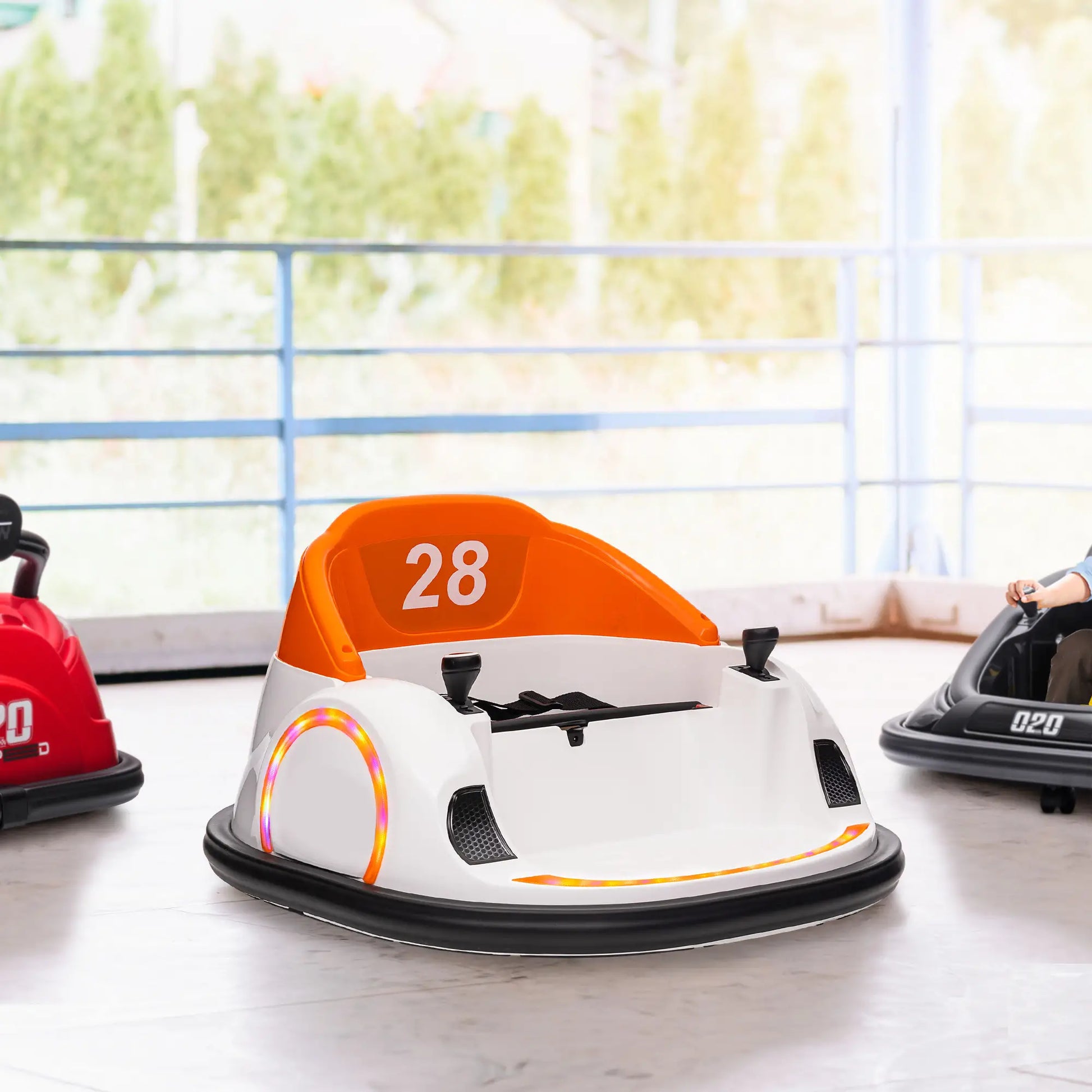 12V Bumper Car, 360 Degree Remote Control, Lights Music Horn, 1.5-5 Years, Orange Electric Toy Cars at Gallery Canada