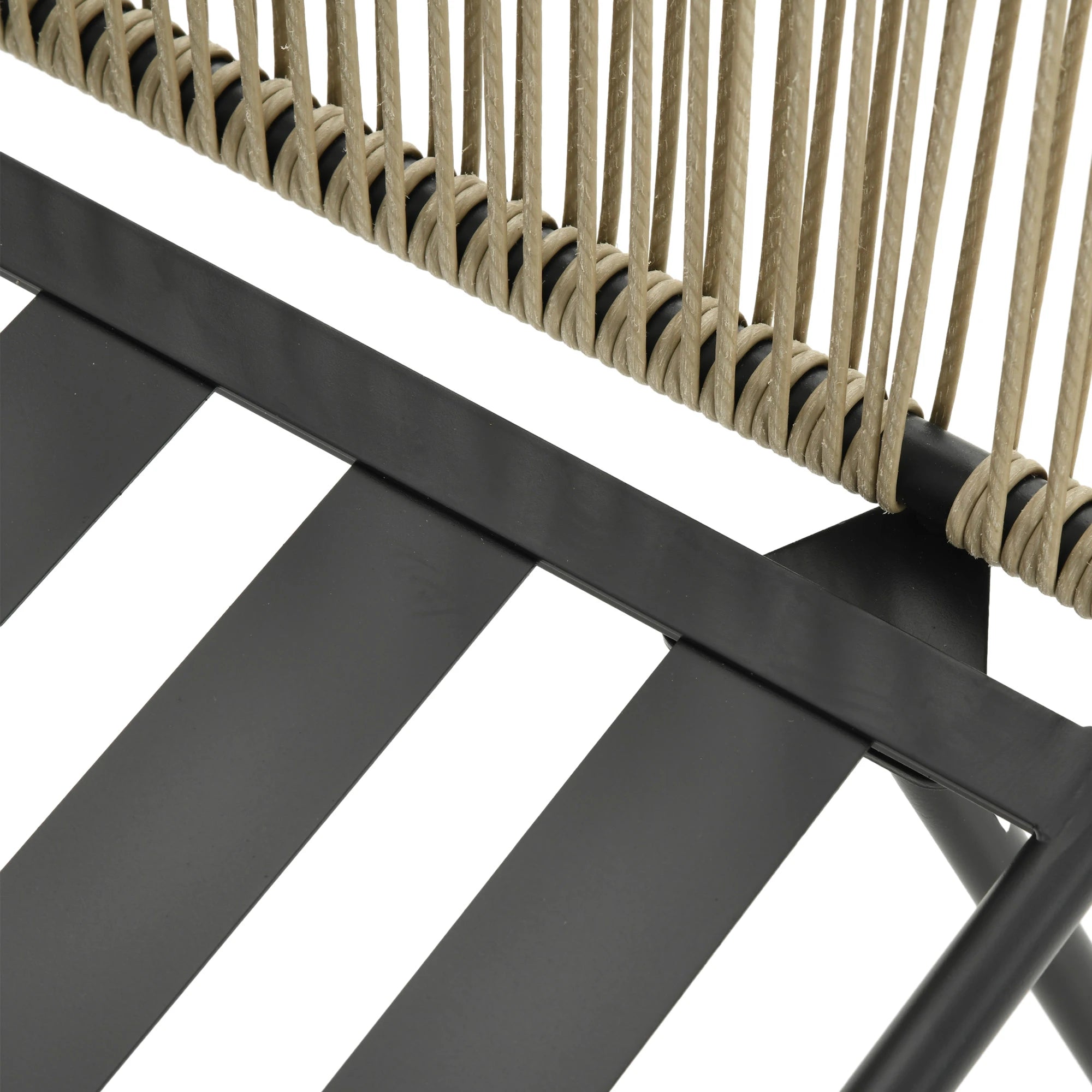 3 Piece Outdoor Patio Bistro Set, Wicker Rattan Furniture with Metal Legs for Garden, Backyard, Coffee and Light Grey Bistro Sets at Gallery Canada