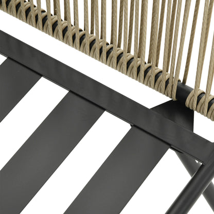 3 Piece Outdoor Patio Bistro Set, Wicker Rattan Furniture with Metal Legs for Garden, Backyard, Coffee and Light Grey Bistro Sets at Gallery Canada