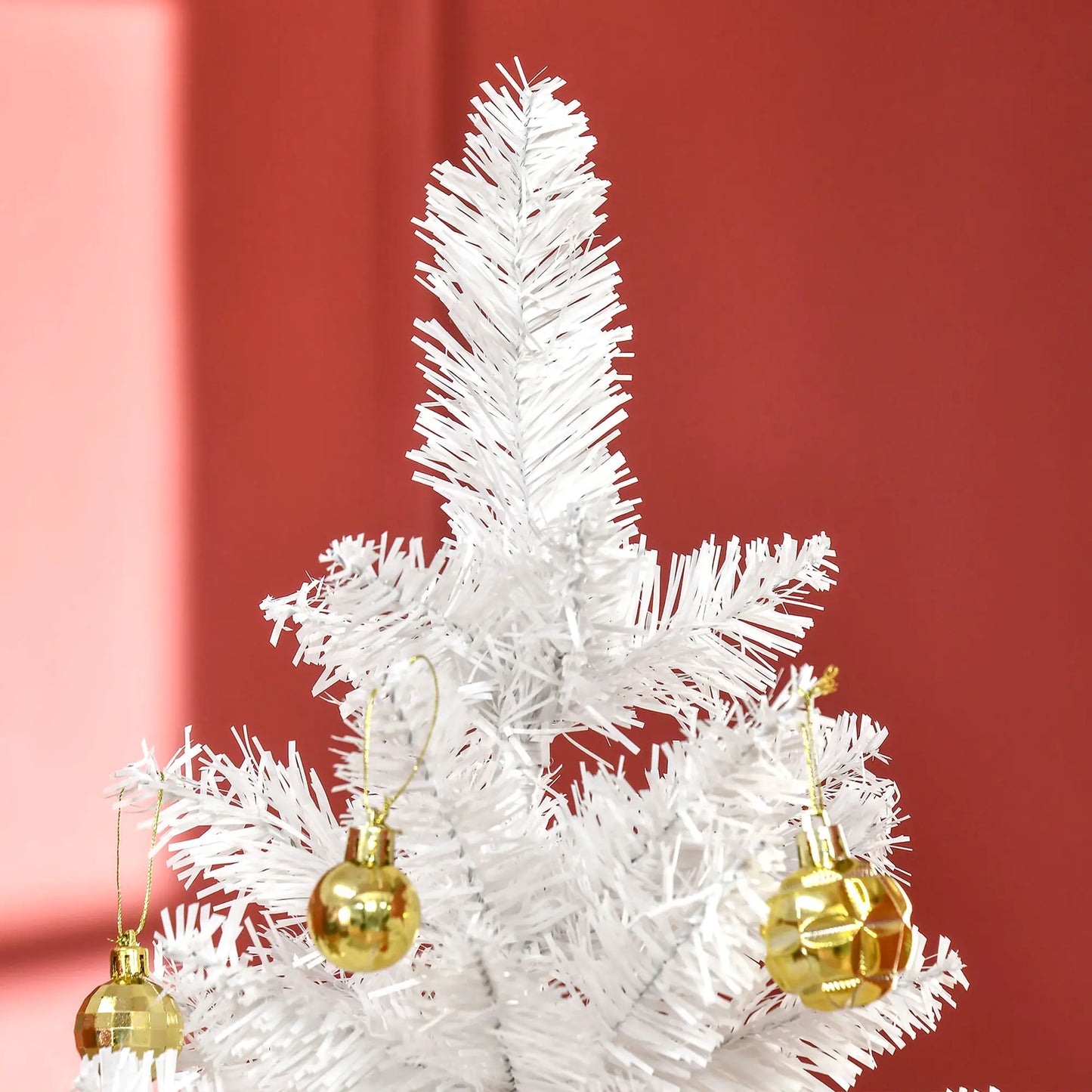 5ft Artificial Christmas Tree, Pine Realistic Branches, Auto Open, Pink White Pencil Christmas Trees at Gallery Canada