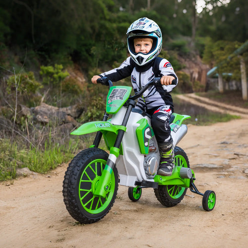 Kids Dirt Bike, Battery Powered, 12V, Green