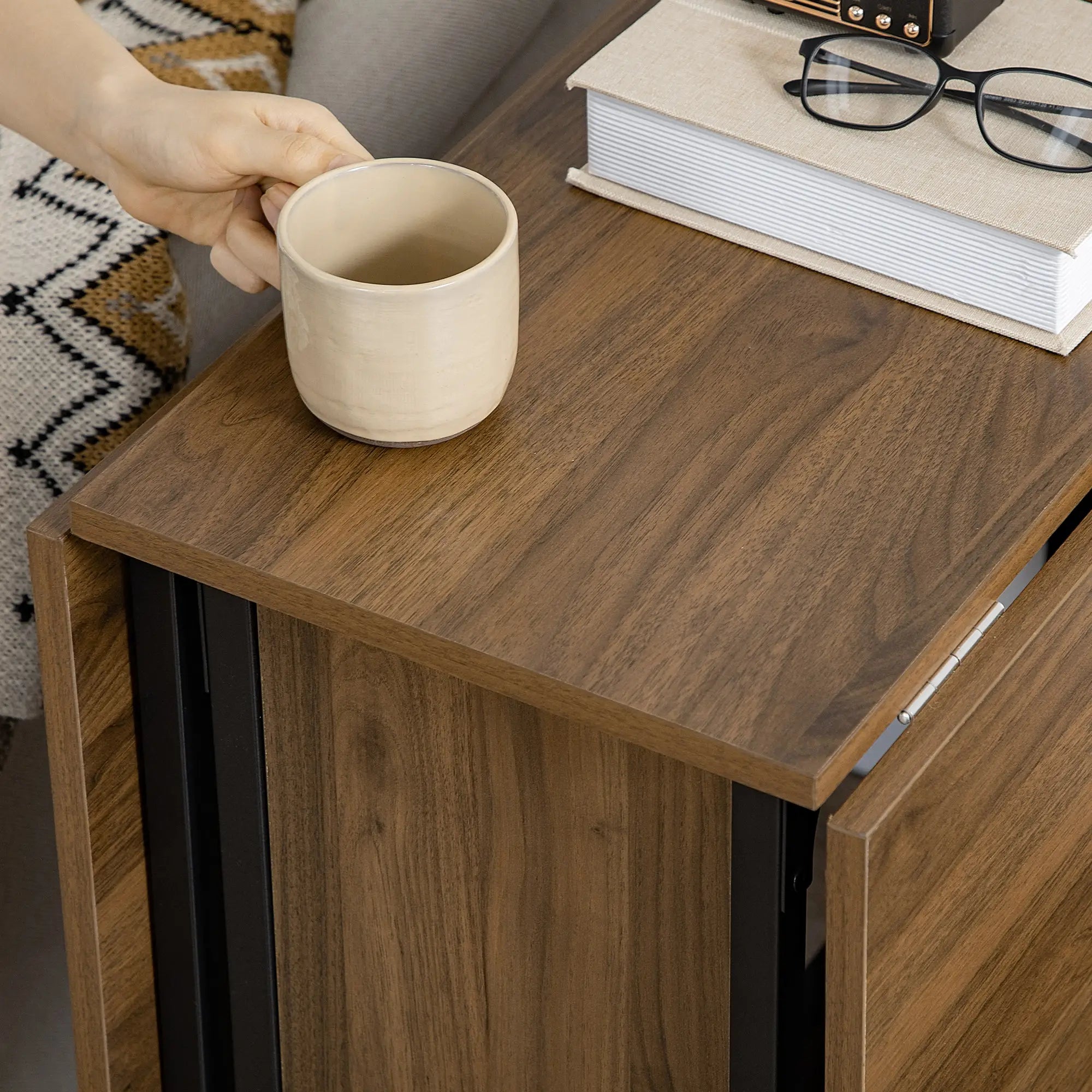 Folding Dining Table, Extendable Kitchen Table, 6 Wheels, Light Brown Bar Tables & Dining Tables at Gallery Canada