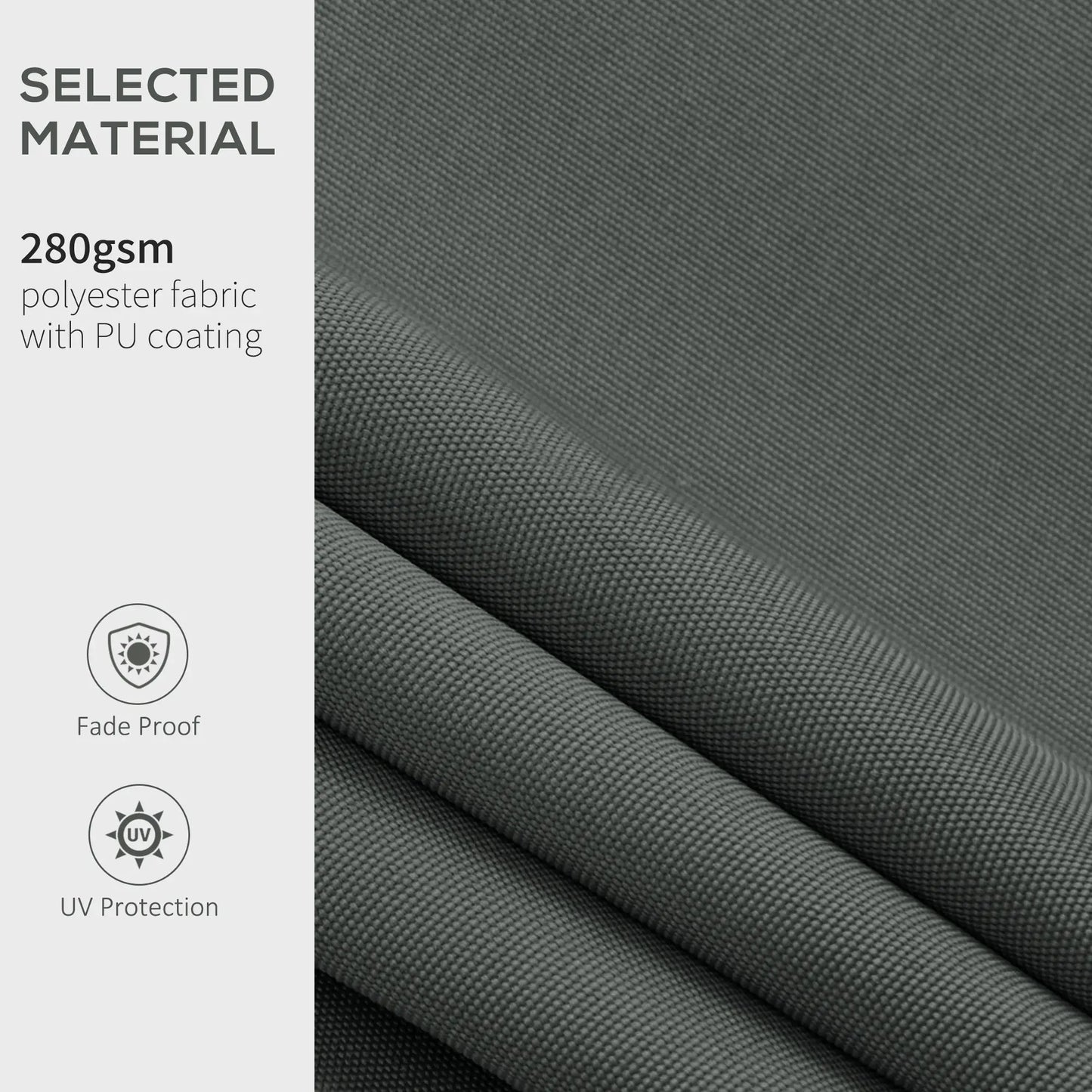 13' x 8' Retractable Awning Fabric, UV Protection, Grey Awning Fabric Replacement at Gallery Canada