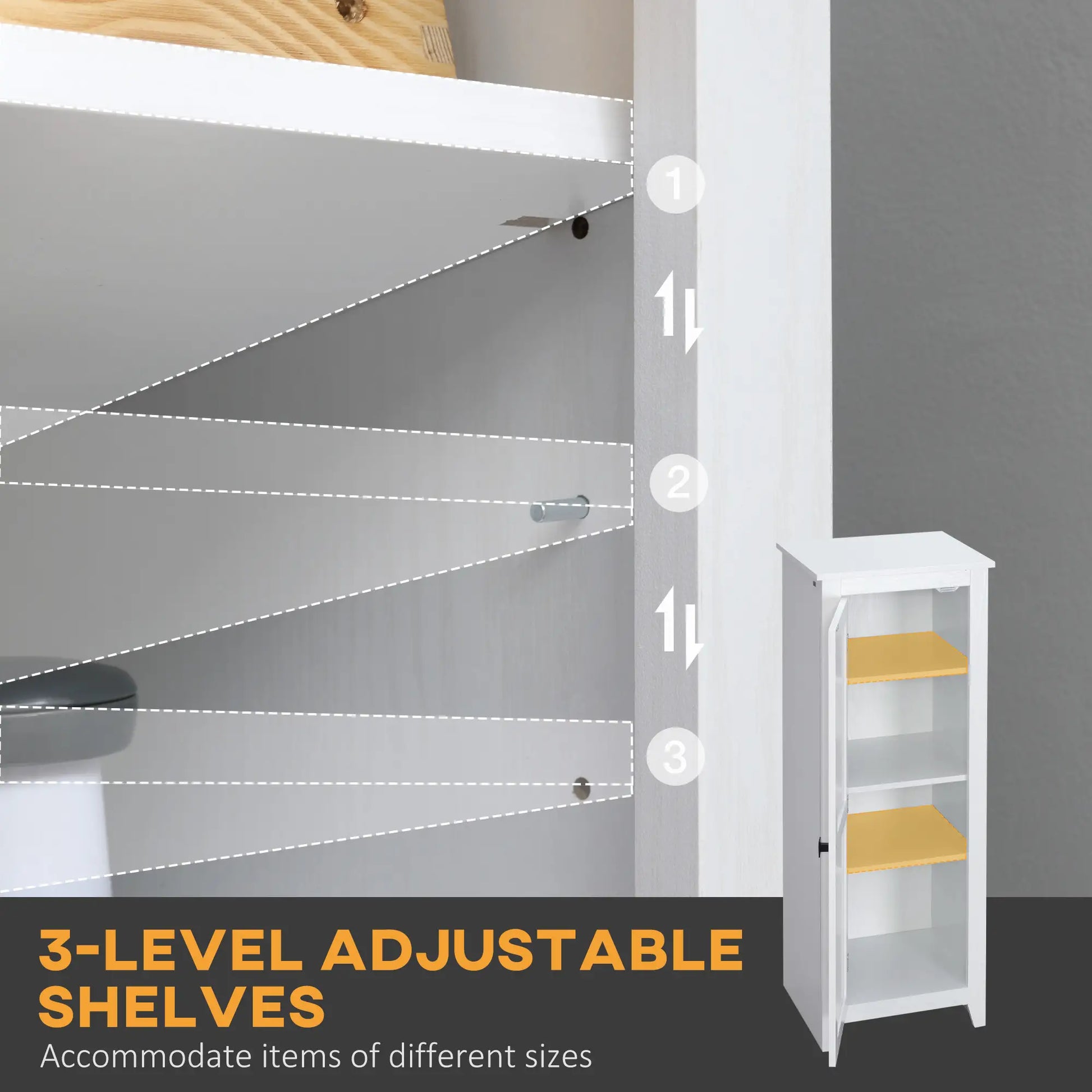 48" Farmhouse Kitchen Pantry Cabinet, Adjustable Shelves, White Kitchen Pantry Cabinets at Gallery Canada