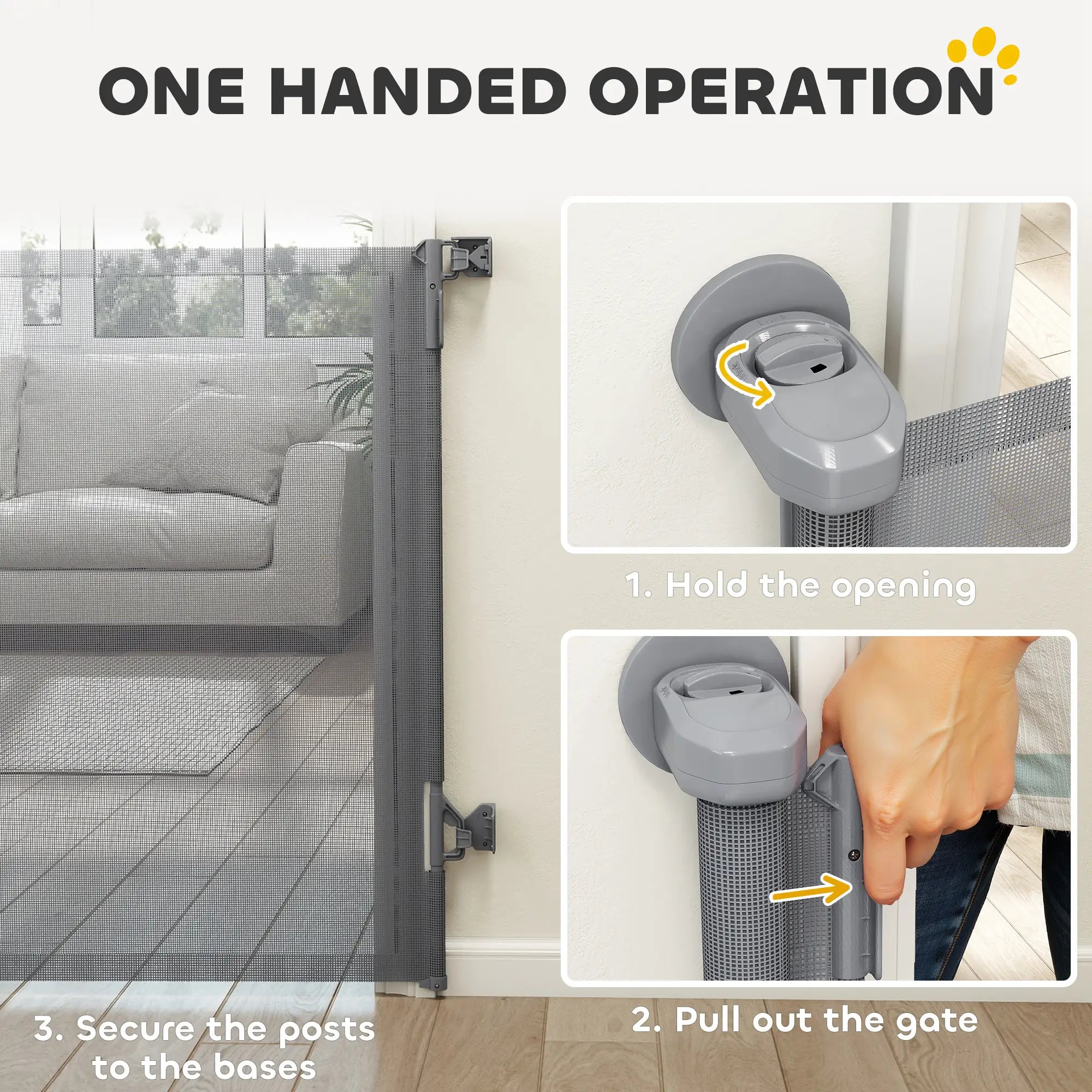 Retractable Dog Gate, 36.6
